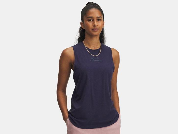 Under Armour Varsity Tank-Blu - Maat LG, Kleding | Dames, Topjes, Blauw, Maat 42/44 (L), Nieuw, Zonder mouw, Ophalen of Verzenden