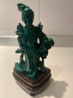 Beeldje - Statuetta cinese Kuan Yin - Malachiet