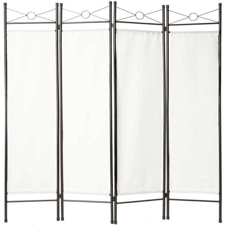 tectake Kamerscherm 180x160x2,5cm - wit, Huis en Inrichting, Woonaccessoires | Kamerschermen, Verzenden