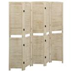 vidaXL Kamerscherm met 5 panelen 175x165 cm massief, Verzenden, Nieuw