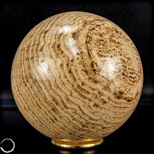Natuurlijke Aragoniet Bol Uit Peru- 1473.44 g, Verzamelen, Mineralen en Fossielen