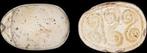 Egypte Stone Scarab Hyksos period, c. 1750 - 1570 BC, Postzegels en Munten