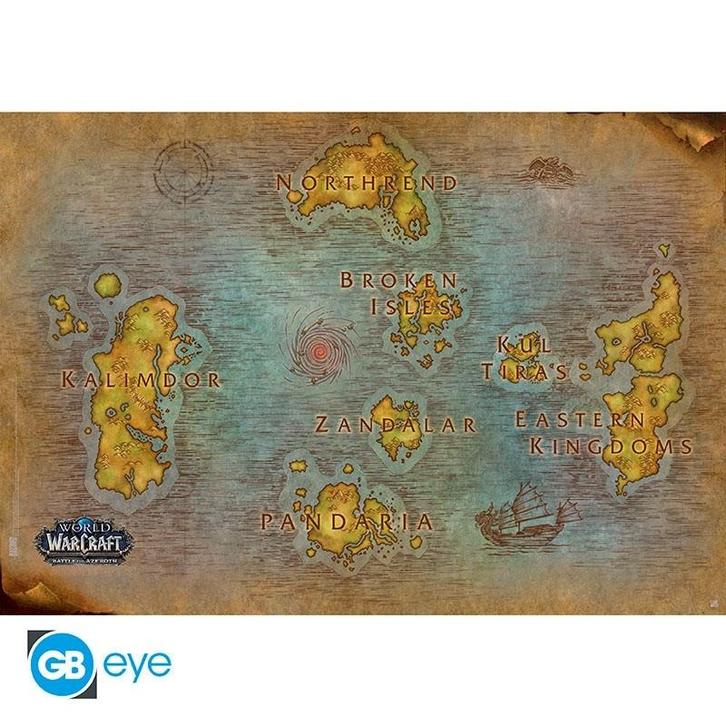 World of Warcraft Map Poster 91.5 x 61 cm, Verzamelen, Film en Tv, Ophalen of Verzenden
