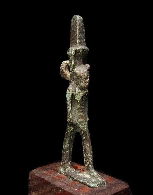 Oude Egypte, late periode Bronzen beeldje van Nefertum -, Antiek en Kunst, Antiek | Overige Antiek