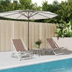 vidaXL Strandstoelen inklapbaar 2 st aluminium en textileen, Tuin en Terras, Tuinstoelen, Verzenden, Nieuw