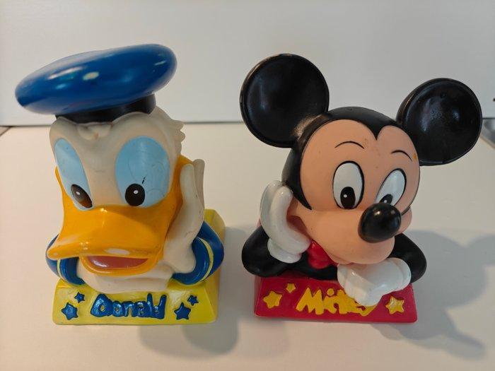 Beeldje - Zeldzaam Vintage Duo: Disney Spaarpotten - Mickey, Verzamelen, Disney