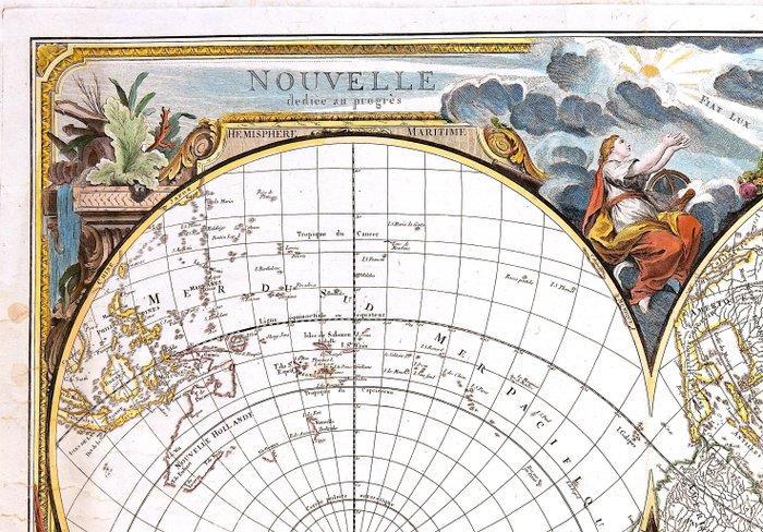 World Map - .; Santini - Nouvelle Mappemonde - 1784, Livres, Atlas & Cartes géographiques