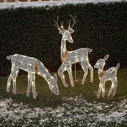 Metalen frame rendierfamilie plat zelf in elkaar zetten met, Huis en Inrichting, Woonaccessoires | Kunstplanten en Kunstbloemen