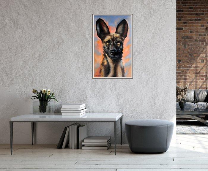 Iwona Kopczyska - African Wilde Dog, Antiek en Kunst, Kunst | Schilderijen | Modern