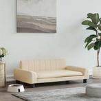 vidaXL Hondenmand 90x53x30 cm stof crèmekleurig, Verzenden, Nieuw