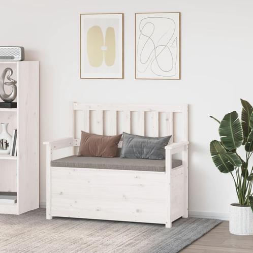 vidaXL Bankje 112,5x51,5x96,5 cm massief grenenhout wit, Huis en Inrichting, Overige Huis en Inrichting, Nieuw, Verzenden