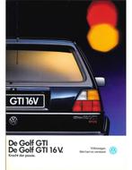 1989 VOLKSWAGEN GOLF GTI 16V BROCHURE NEDERLANDS, Livres, Autos | Brochures & Magazines, Ophalen of Verzenden