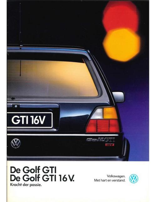 1989 VOLKSWAGEN GOLF GTI 16V BROCHURE NEDERLANDS, Livres, Autos | Brochures & Magazines, Enlèvement ou Envoi