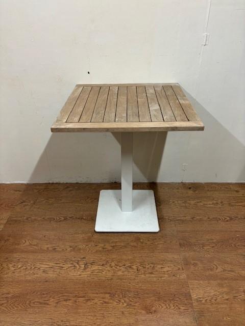 Gebruikte Terrastafel (75x75cm) - T1465- Vintage/Café, Huis en Inrichting, Tafels | Eettafels, Ophalen