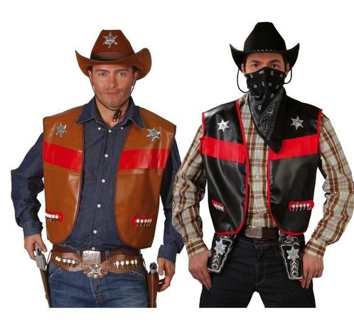 Bruine Cowboy Vest, Kleding | Heren, Carnavalskleding en Feestkleding, Nieuw, Verzenden