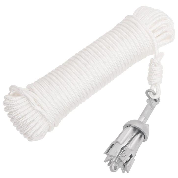 vidaXL Anker met touw inklapbaar 0,7 kg thermisch verzinkt, Watersport en Boten, Bootonderdelen, Nieuw, Verzenden