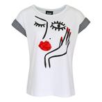 Verysimple • wit t-shirt met knipogende dame • 38 (IT44), Kleding | Dames, Blouses en Tunieken, Maat 38/40 (M), Verzenden, Nieuw