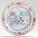 Assiette - Rare Yongzheng Yuan Style landscape - Porcelaine, Antiek en Kunst