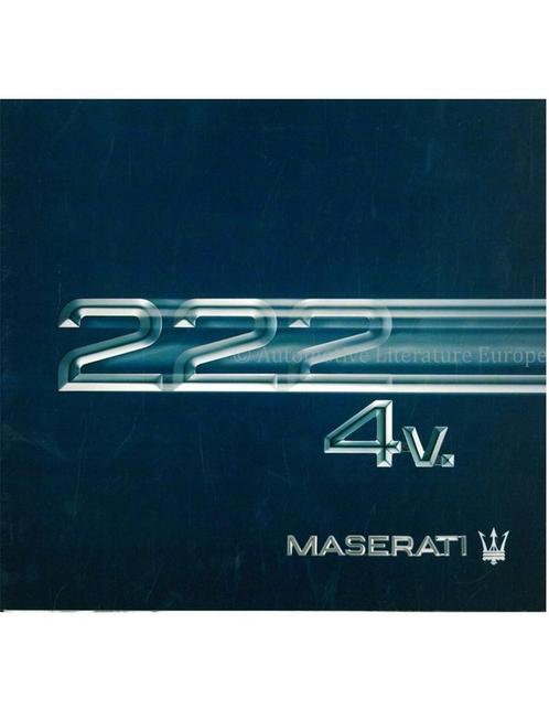 1992 MASERATI 222 4V. BROCHURE ENGELS | SPAANS, Boeken, Auto's | Folders en Tijdschriften