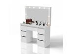 Veiling - Kaptafel / Schminktafel Lilia - Incl. LED en Lades, Nieuw