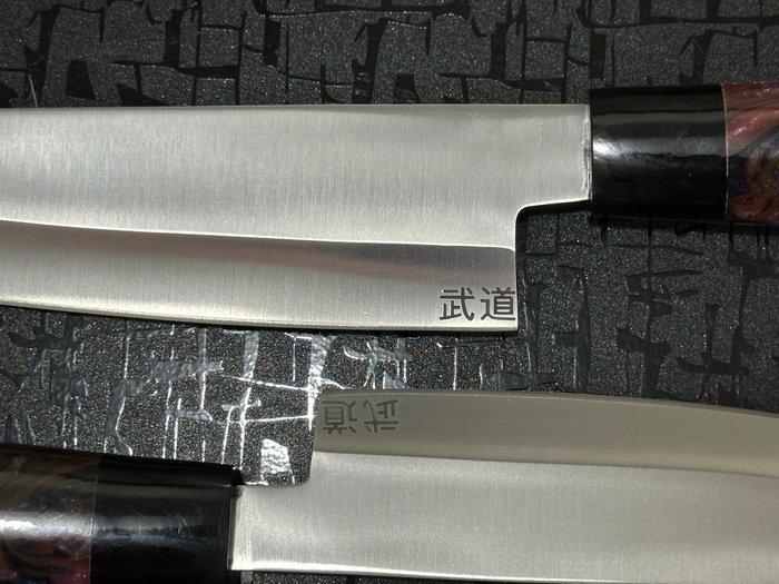 Santoku & Gyuto - Keukenmes - Chefs knife - Geslagen, Antiek en Kunst, Antiek | Keukengerei