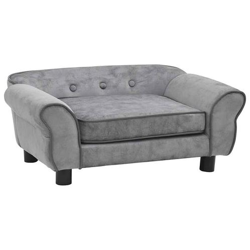 vidaXL Hondenbank 72x45x30 cm pluche grijs, Dieren en Toebehoren, Honden-accessoires, Nieuw, Verzenden