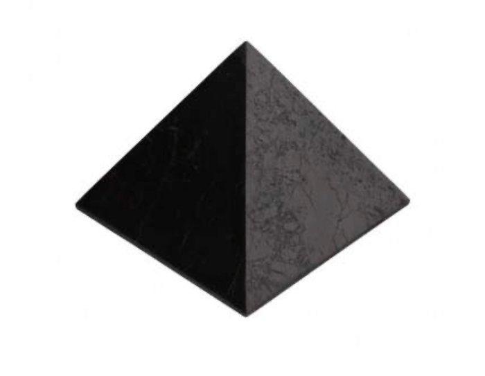 Shungiet Piramide - Hoogte: 10 cm - Breedte: 10 cm- 685 g -, Verzamelen, Mineralen en Fossielen