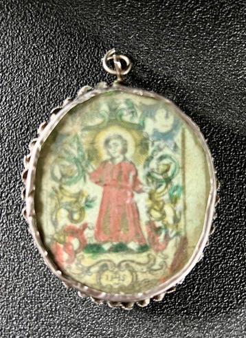 Reliekhouder - Glas, Legering, Papier - 1650-1700 - Dubbele