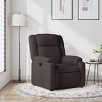 vidaXL Fauteuil verstelbaar stof donkerbruin, Verzenden, Nieuw