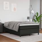 vidaXL Boxspring bed kunstleer zwart 120x200 cm, Huis en Inrichting, Verzenden, Nieuw