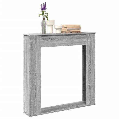 vidaXL Haardombouw 100x20x100 cm bewerkt hout grijs sonoma, Huis en Inrichting, Kachels, Nieuw, Verzenden