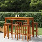 vidaXL Barkrukken 6 st massief acaciahout, Tuin en Terras, Tuinstoelen, Verzenden, Nieuw