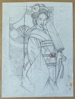 Michetz, Marc - 1 Original drawing - Geisha à lombrelle -, Nieuw