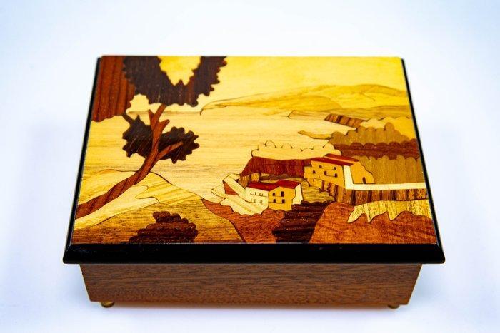 Reuge Sankyo speeldoos sieradenkistje juwelenkistje -, Antiquités & Art, Curiosités & Brocante