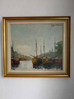 Leo Jordaens (1944-2000) - Boten aan de kade vissershaven, Antiek en Kunst