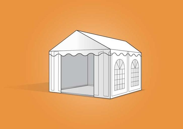 Ambisphere | tent 4x4m BEIGE Feesttent-Partytent, Tuin en Terras, Partytenten, Partytent, Nieuw