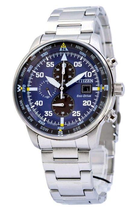 Citizen - NO RESERVE PRICE - Aviator Chrono - Eco Drive -, Handtassen en Accessoires, Horloges | Heren