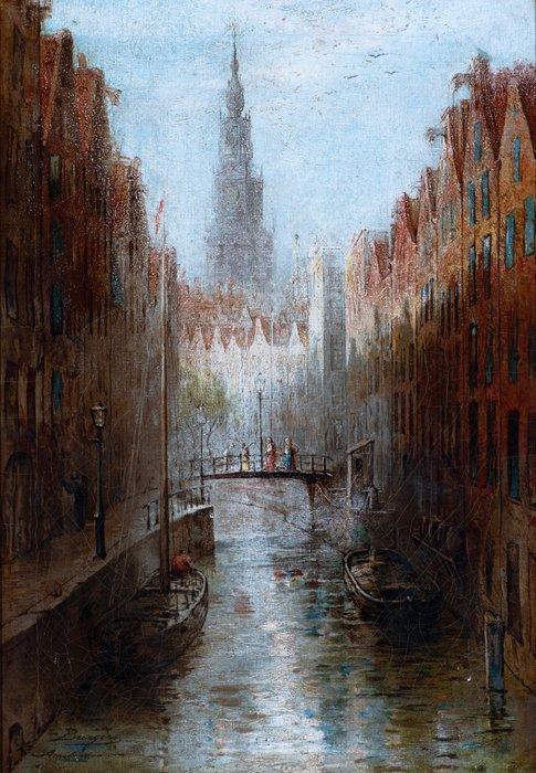 Hein Burgers (1834-1899) - Amsterdam (No Reserve), Antiek en Kunst, Kunst | Schilderijen | Klassiek