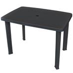 vidaXL Tuintafel 101x68x72 cm kunststof antraciet, Tuin en Terras, Tuintafels, Verzenden, Nieuw