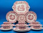 Copeland Spode – „Rhine“ – Kaffeeservice, rot, Antiek en Kunst