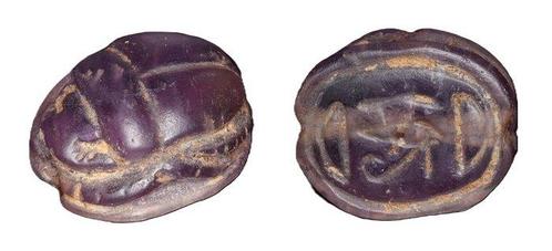Egypte Stone Ancient Egyptian scarab Seal. c. 1750 - 1570, Postzegels en Munten, Munten | Europa | Niet-Euromunten