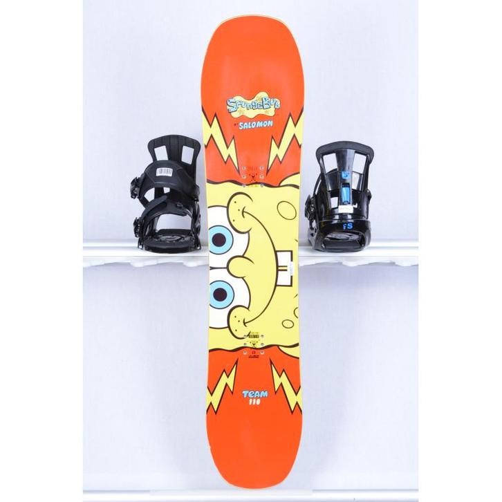 110 kinder snowboard SALOMON SPONGEBOB TEAM, SUPER FLAT, red, Sport en Fitness, Snowboarden, Verzenden