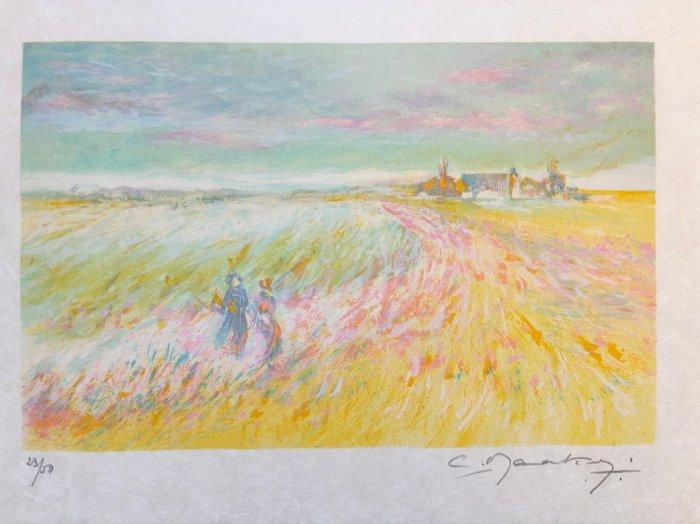 Claude Manoukian (1936) - Promenade en campagne, Antiquités & Art, Antiquités | Autres Antiquités