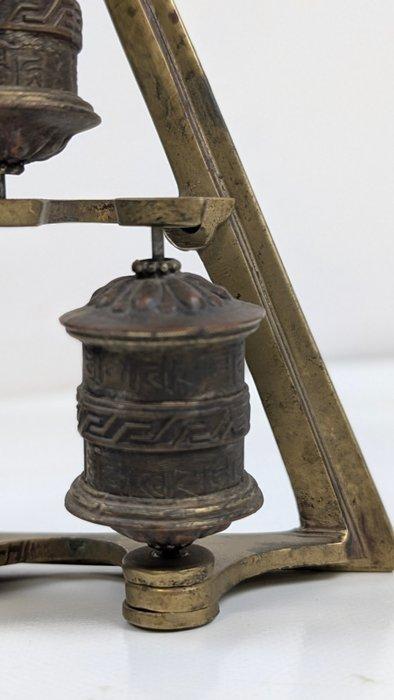 Antiek Gebedsmolen of gebedswiel - Brons koper - 1970-1980 -, Antiek en Kunst, Antiek | Overige Antiek