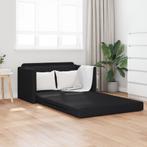 vidaXL Vloersofa Bed 2-in-1 Zwart 124x71x78 cm Kunstleer, Verzenden, Nieuw