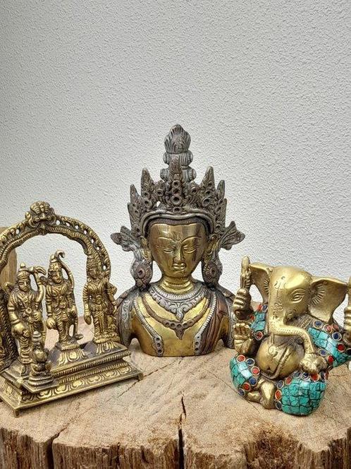 Beeld, Rama, Sita en Lakshmana - Avalokiteshvara - Ganesha -, Antiek en Kunst, Antiek | Boeken en Manuscripten