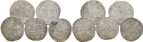 Escalin Lot 5 Stueck 1625? Brabant Philipp Iv 1621-1665, Timbres & Monnaies, Monnaies | Europe | Monnaies non-euro, Envoi