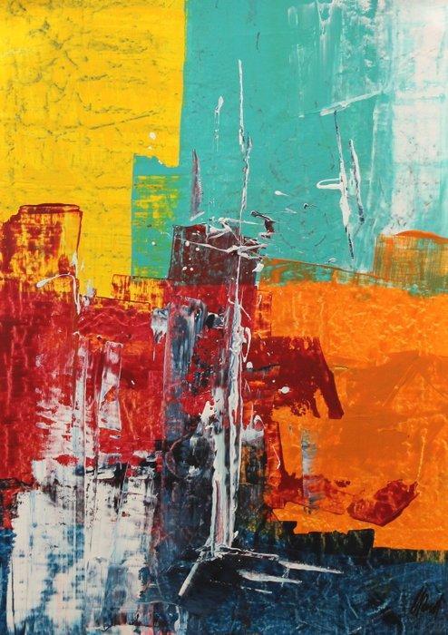 Giuseppe Panzica - Volume 3082 - Patch (100x70), Antiek en Kunst, Kunst | Schilderijen | Modern