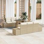 vidaXL Tuinbank Set 7 pcs beige en crèmekleurig 100 x 55 x, Verzenden, Nieuw