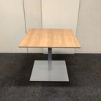 Vierkante tafel 90x90 cm, havanna blad - grijs metalen poot, Articles professionnels, Bureau
